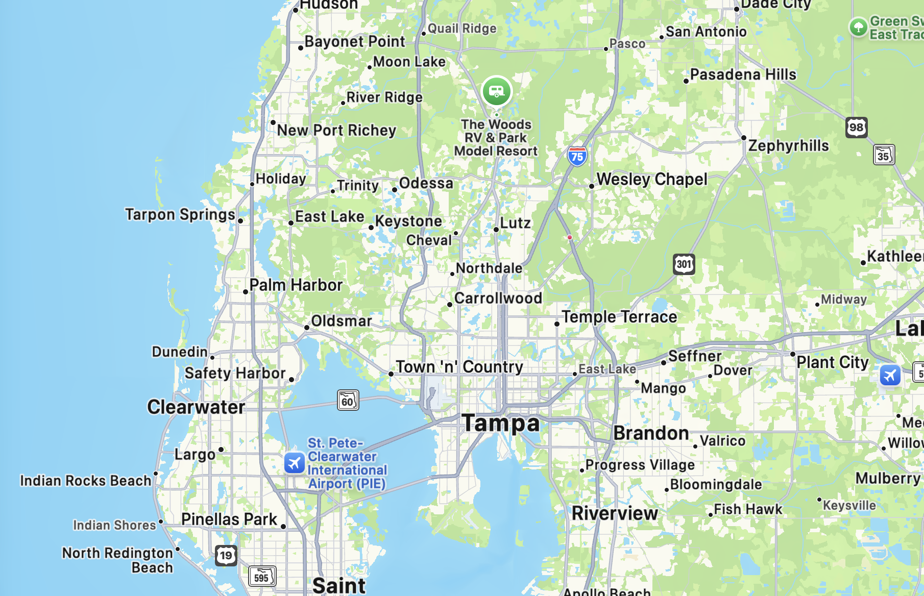 RV Friendly Directions to the Woods