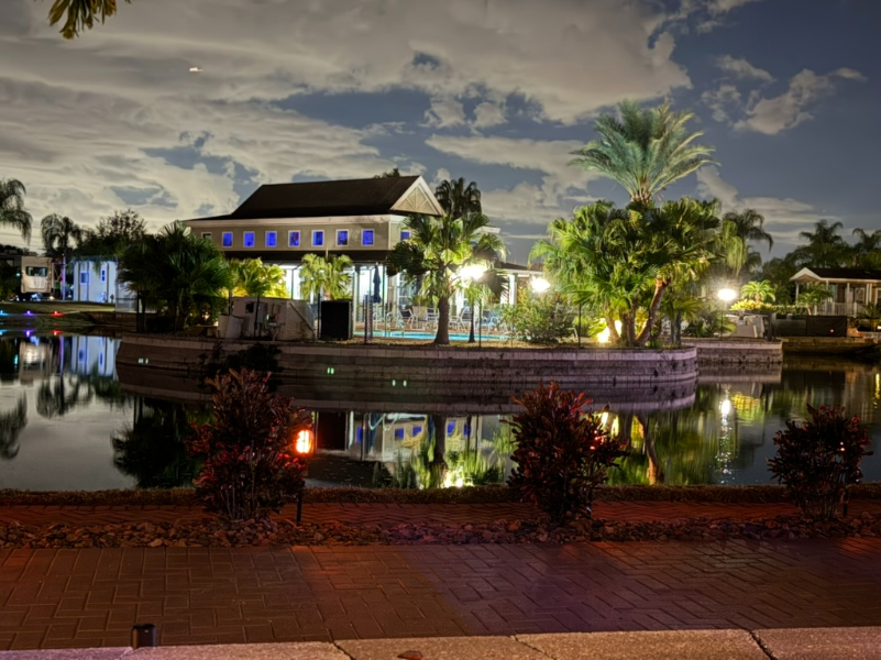 The Woods Clubhouse at Night